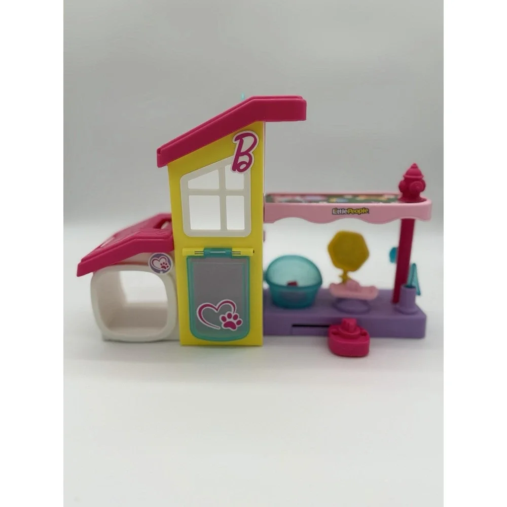 Fisher-Price Little People Pet Grooming Salon With Sound Playset Pink Purple